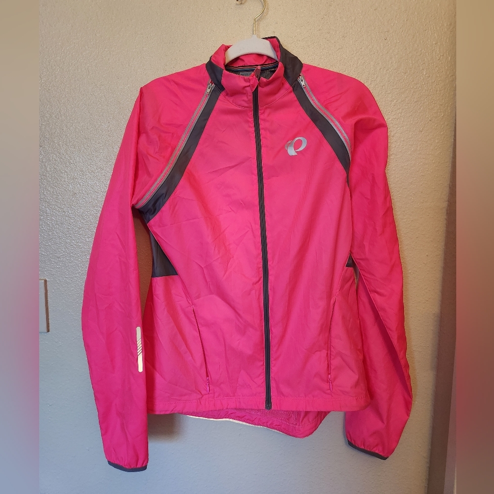 pearl izumi pink wind breaker